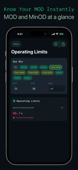 Dalton: Dive Gas Calculator screenshot 4