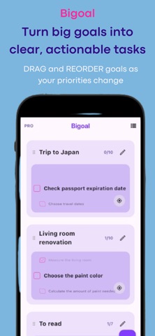 To do list & goals: Bigoal screenshot