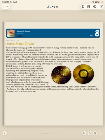 Aurem - Customizable Journal iPad screenshot