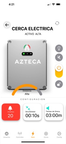 AZTECA CONTROL iPhone screenshot