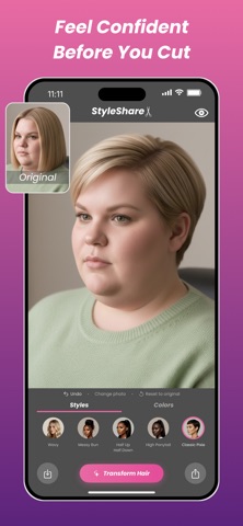 StyleShare: Hair Color Changer iPhone screenshot