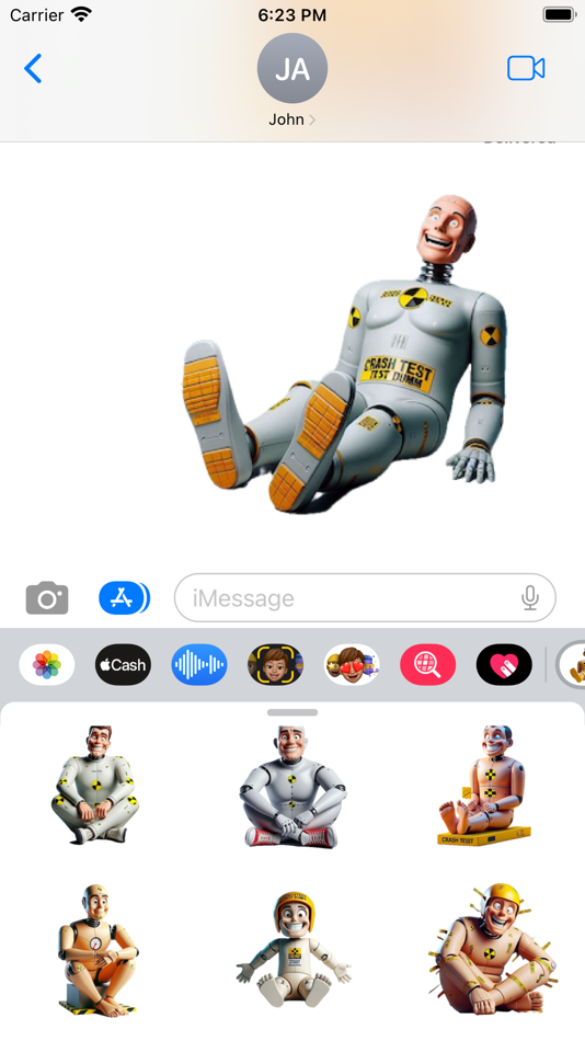 #6. Crash Test Dummy Stickers (iOS) Podle: Paul Scott