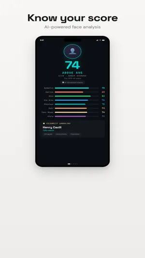 Glow Up App - AI Face Rating screenshot 1
