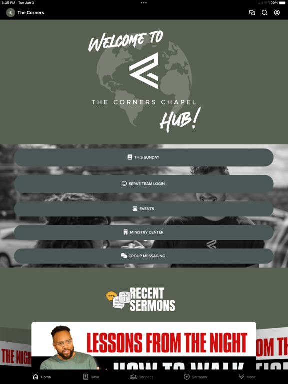 The Corners Chapel iPad screenshot 1 - Lifestyle app