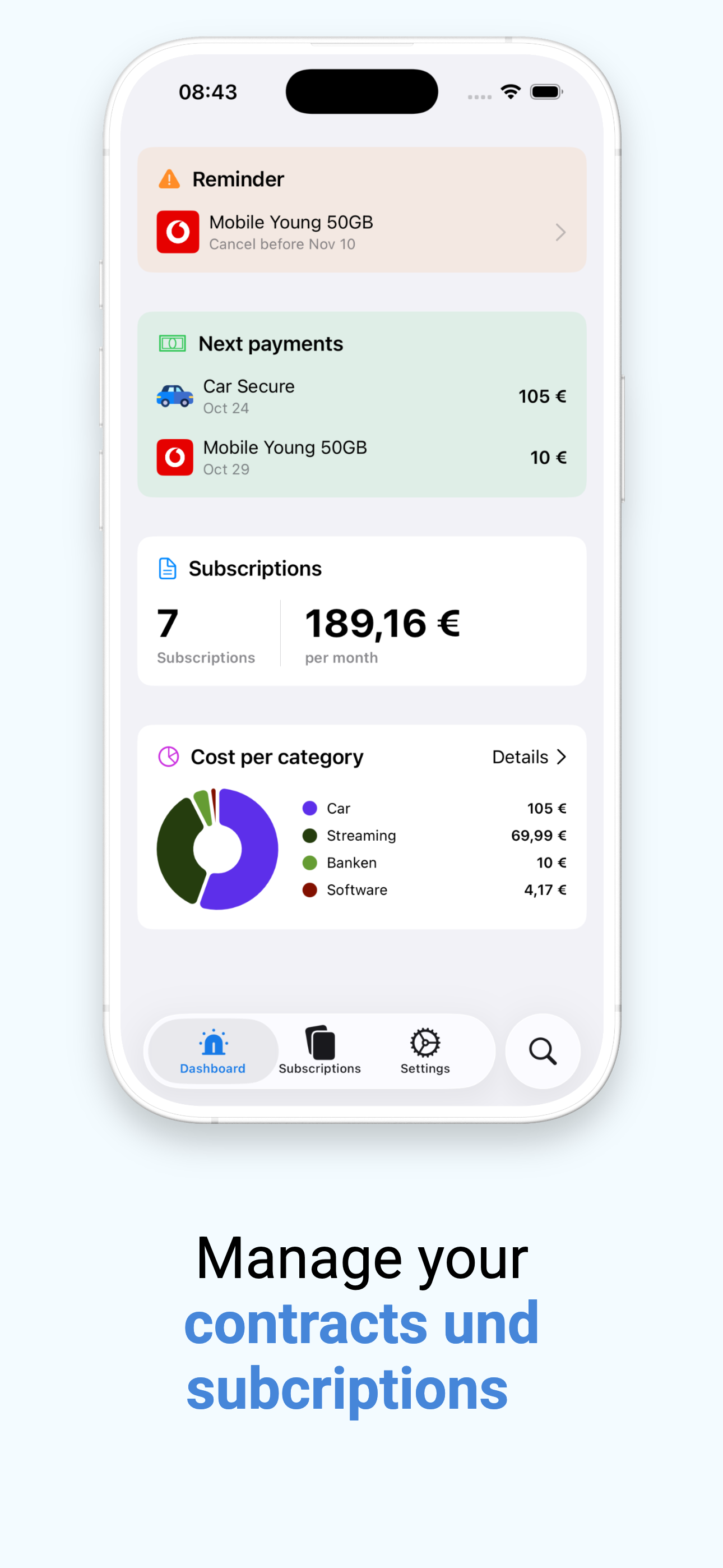 Contrax - Subscription Manager