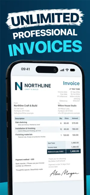 Easy Invoice Maker & Generator screenshot 1