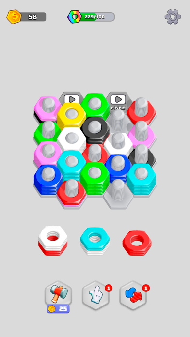 Nuts Sort: Screws Hexa Puzzle Screenshot