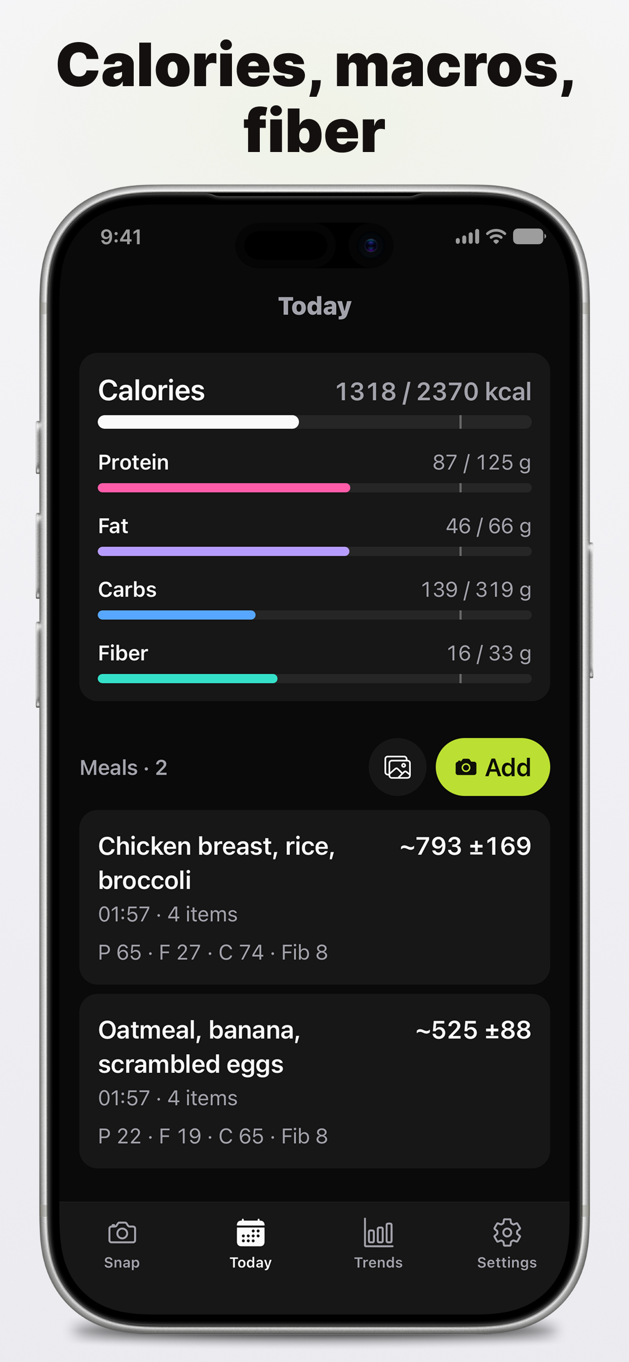 EatSnap: Photo Calorie Counter screenshot 2