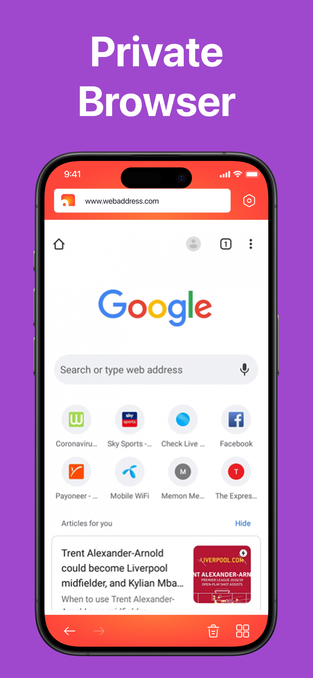 The private browser арр screenshot 5