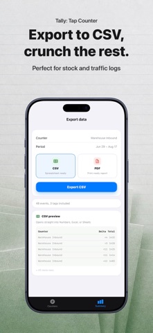 Tally: Tap Counter iPhone screenshot