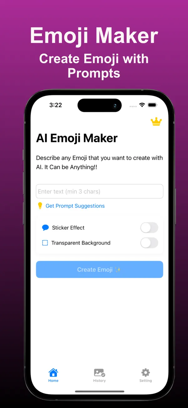 Screenshot #2 pour AI Emoji Generator - EmojiAI