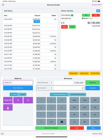 Mobile Console - RE Software iPad screenshot