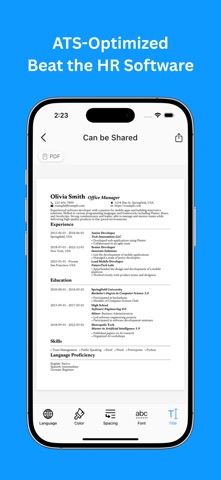 CV Maker - Intelligent Resume iPhone screenshot 4