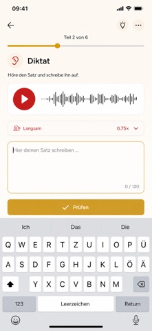 German Dictation Practice Screenshot 1 of 10