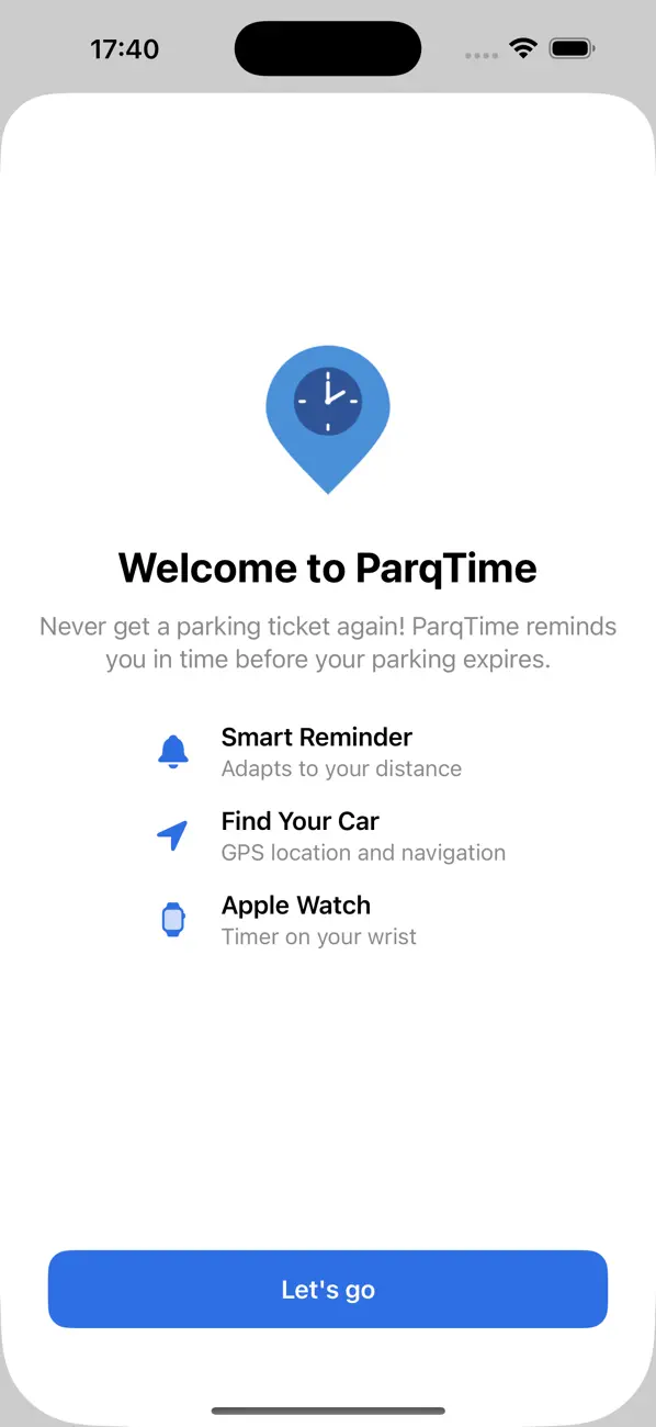 Screenshot #1 pour ParqTime - Timer Parking