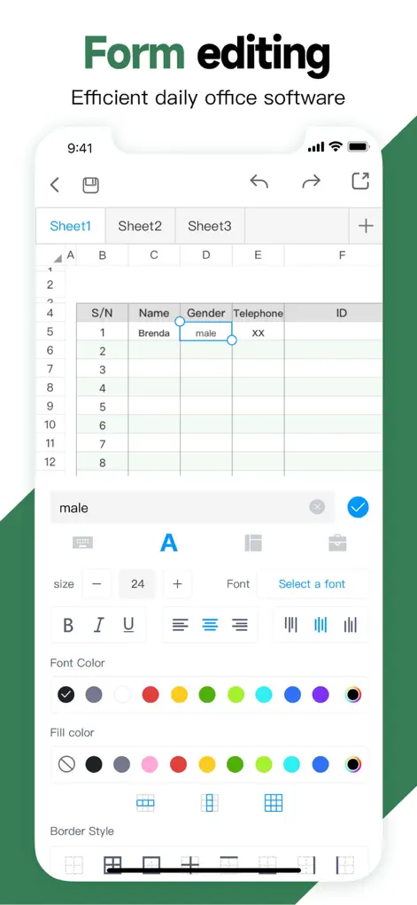 Spreadsheet-xlsx&csv editor - Productivity App | MWM