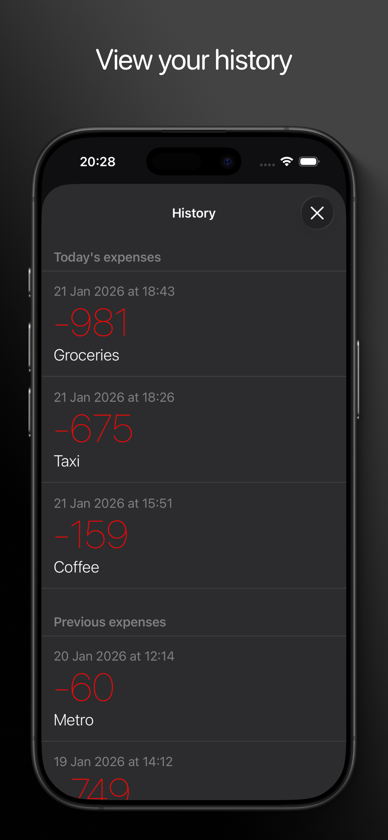UntilPayday: Expense tracker