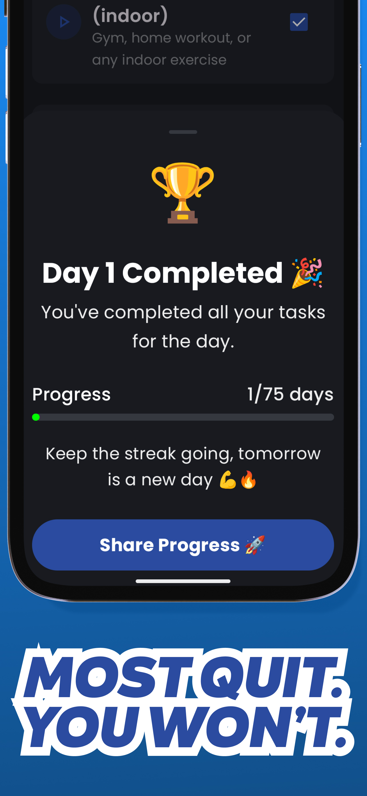 75 Days Hard Challenge Tracker