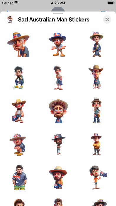 Screenshot #1 pour Sad Australian Man Stickers