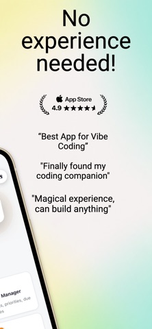 Vibecode apps IDE screenshot