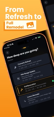 Renovise - Remodel & Tracker iPhone screenshot