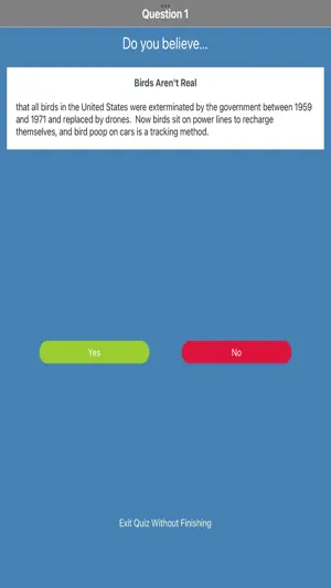 Conspiracy Theory Quiz screenshot 1