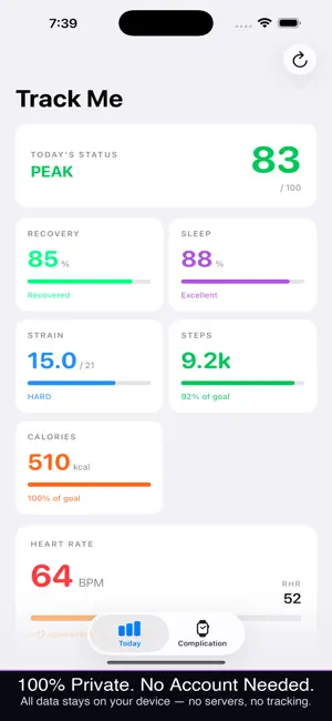TrackMe: Daily Fitness Scores screenshot 3