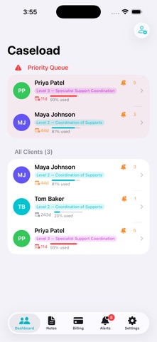 CoordIQ NDIS Coordination iPhone screenshot
