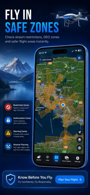 Drone UAV Forecast DJI Air Map screenshot 2