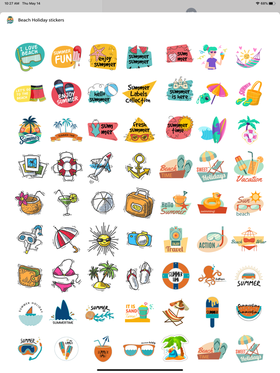 Screenshot #5 pour Beach Holiday Stickers Pack