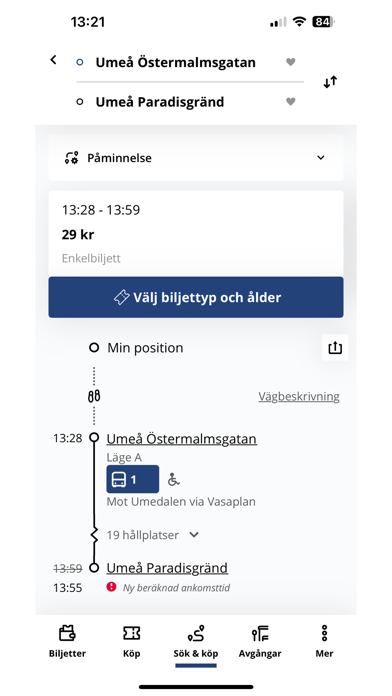 Ultra - Umeås lokaltrafik Screenshot