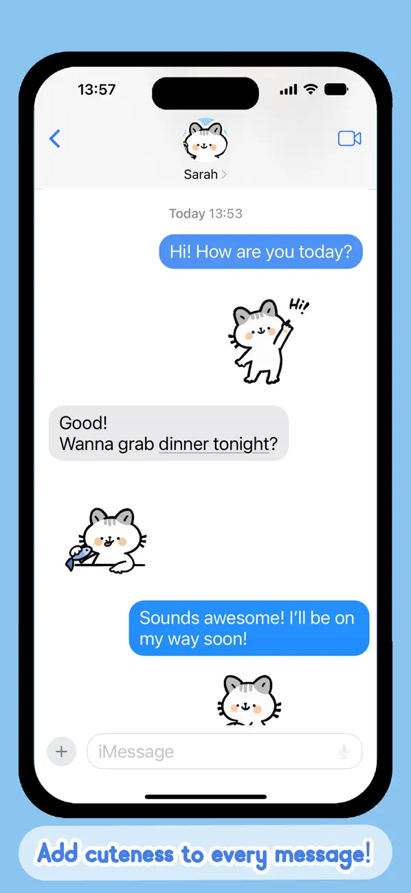 Screenshot #2 pour Tofi Cat Animated Stickers
