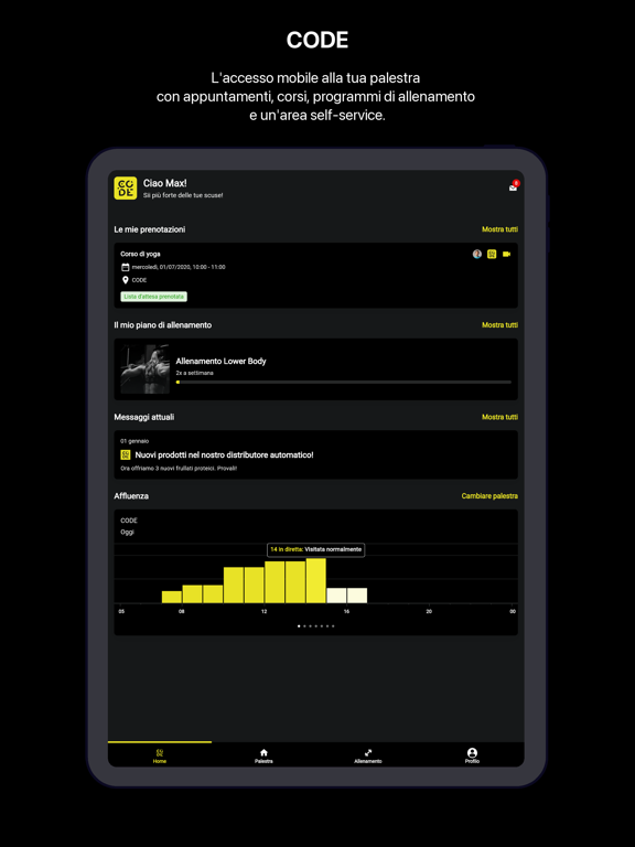 CODE Fitness app screenshot