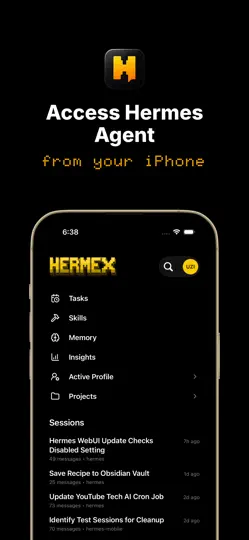 Capture d'écran de Hermex sur iPhone 1