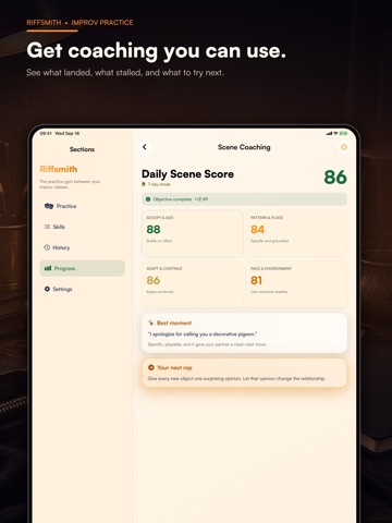 Riffsmith: AI Improv Practice iPad screenshot