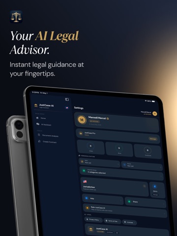 JustCase - AI Law Assistant iPad screenshot