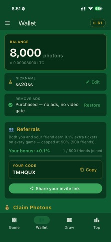 Photon Poker - Go LTC iPhone screenshot