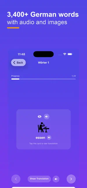 German–Turkish Word Cards screenshot 1