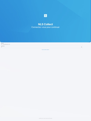 NLS Collect iPad screenshot