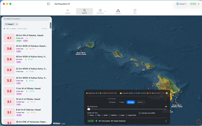 Earthquake Alerts Maps News HI screenshot 3
