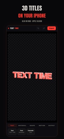 TEXT TIME: 3D Title Maker iPhone screenshot