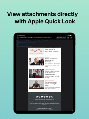 OpenEML - EML Reader & Viewer iPad screenshot