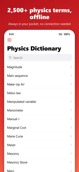 Physics Dictionary Offline screenshot 1