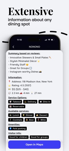Eaterly: Places to Eat & Drink iPhone screenshot