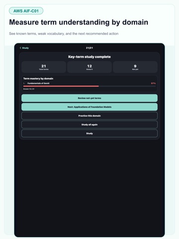 AWS AIF AI Practitioner iPad screenshot