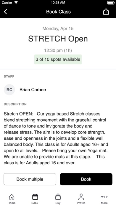 Sydney Dance Company Classes Screenshot