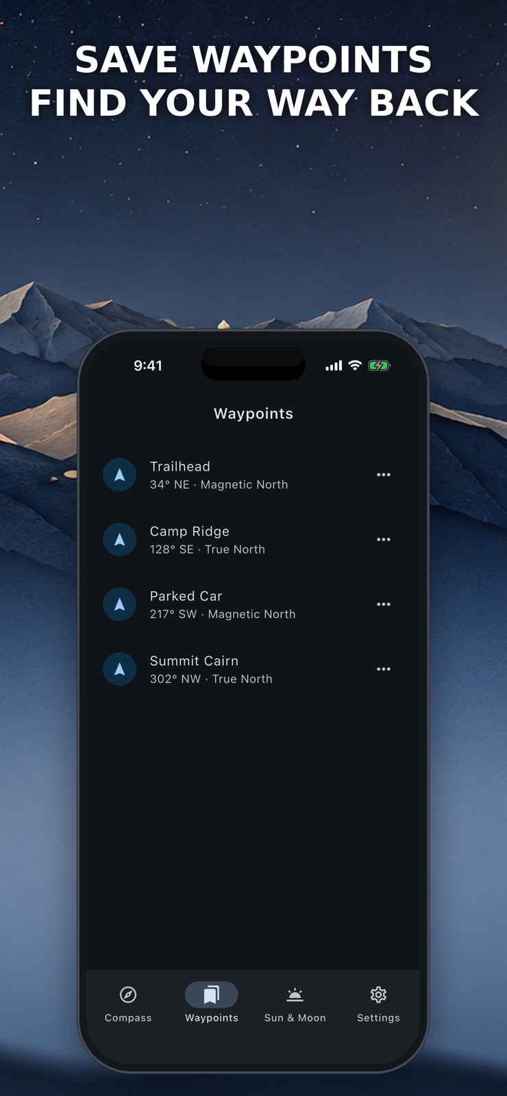 NorthPin True North Compass iphone screenshot 3