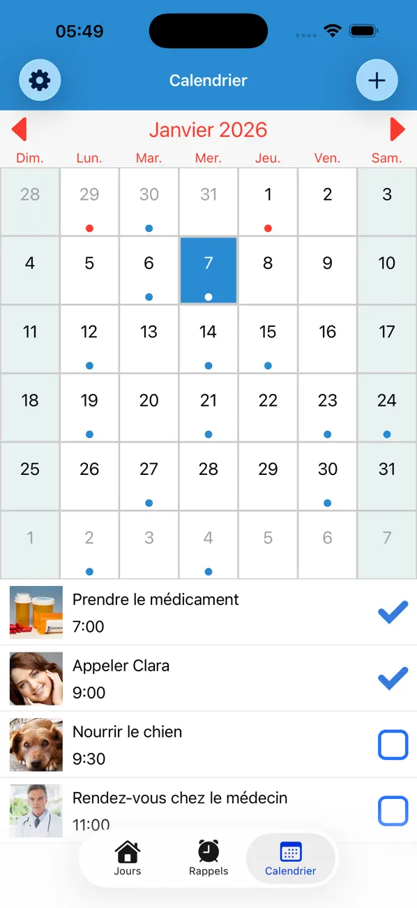 Screenshot #2 pour Rappel, Alarme et Calendrier