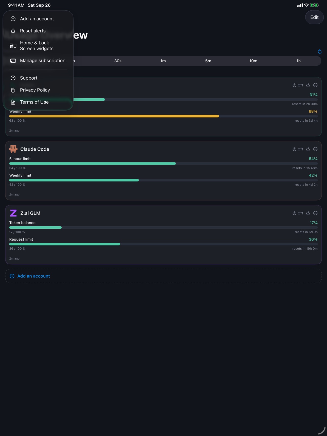 Screenshot 6 of Usage Overview