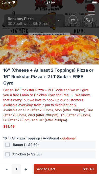RockBoy Pizza Screenshot 3 - AppWisp.com RockBoy Pizza Screenshot 3 - AppWisp.com